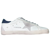 Golden Goose Super-Star Sneakers / Trainers White / Gray / Navy / Dark Blue